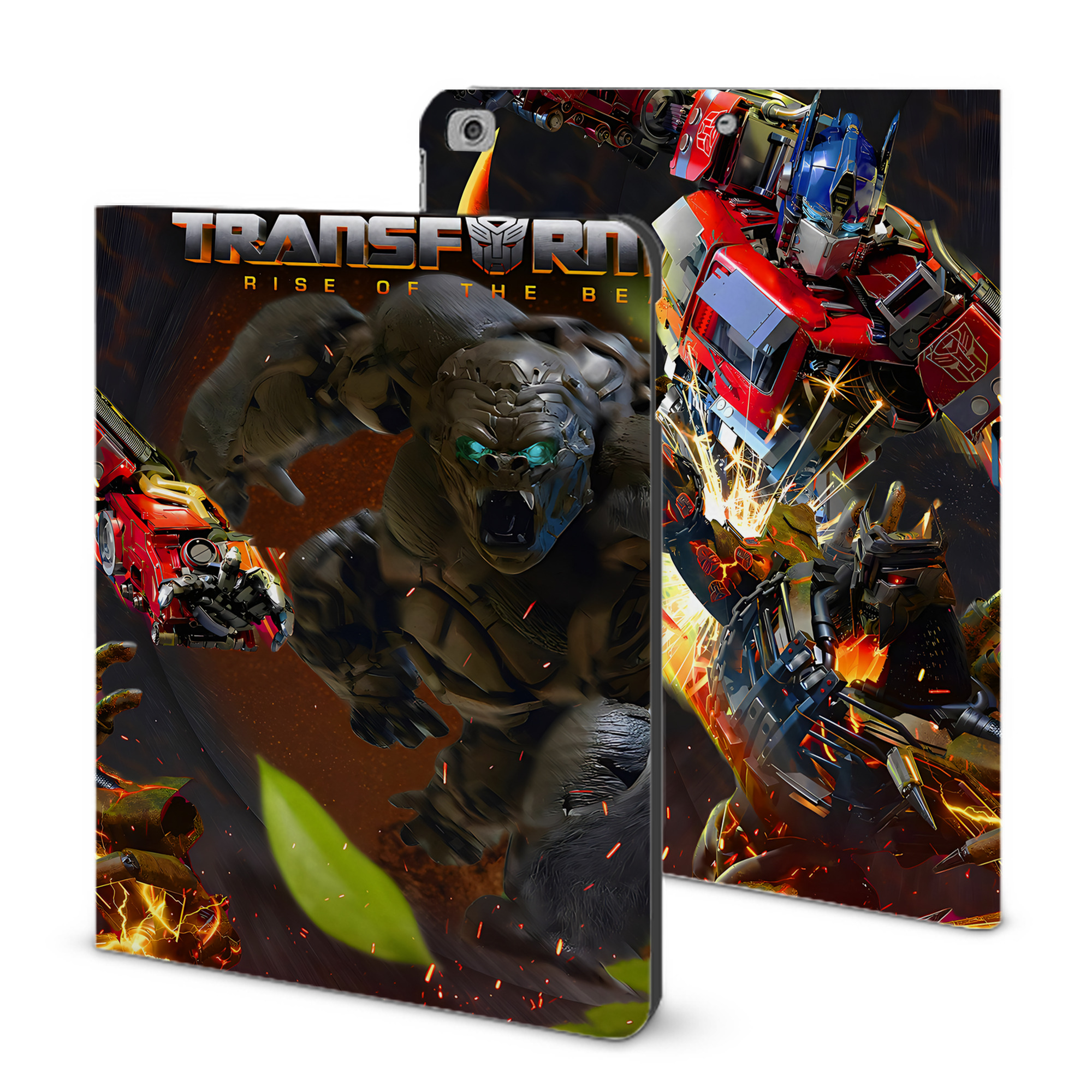 （画像用） Transformers トランスフォーマー IPad ケース ブック型 PUレザー TPU 耐衝撃 軽量 薄型 ペン収納なし 全面保護 IPad 各モデル対応